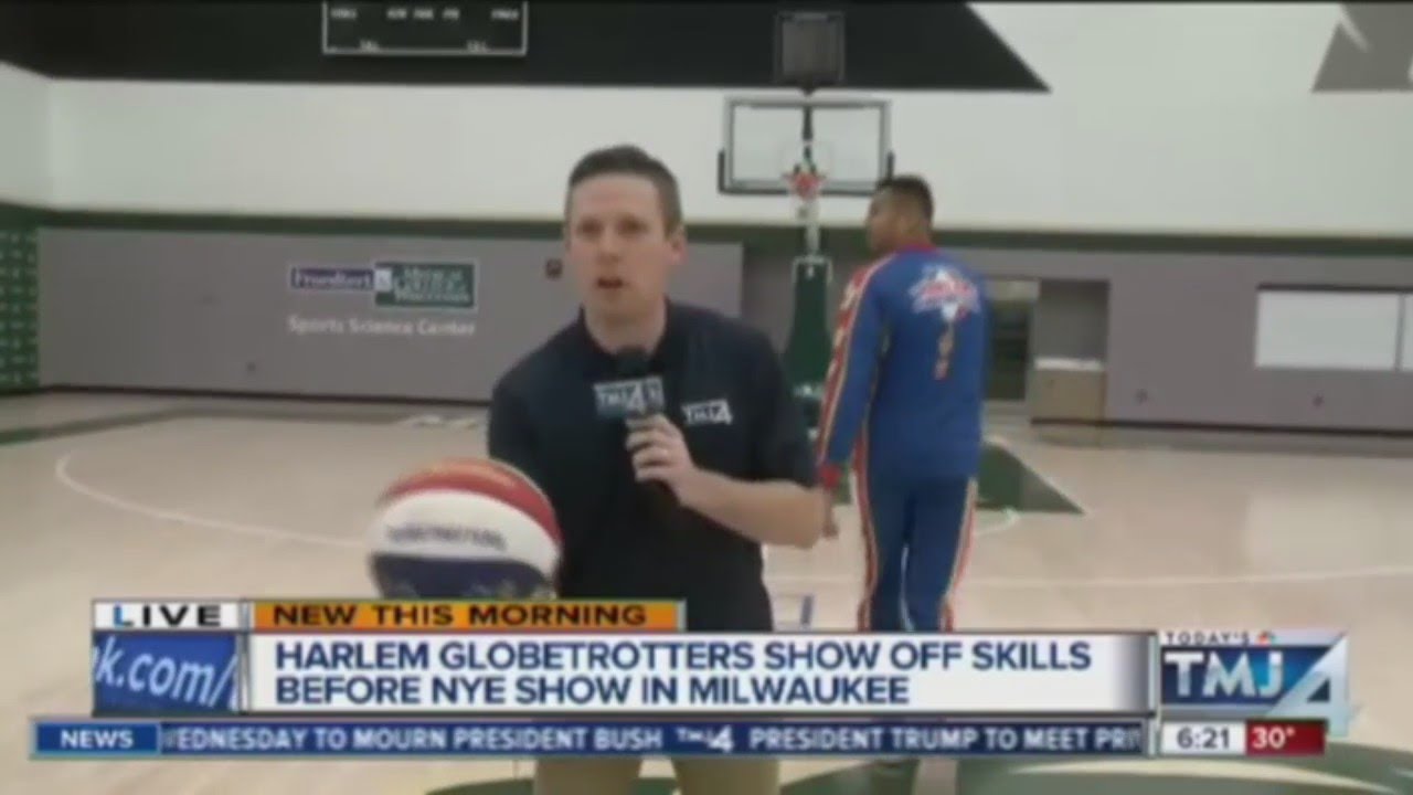 Reporter makes half court shot backwards on live TV