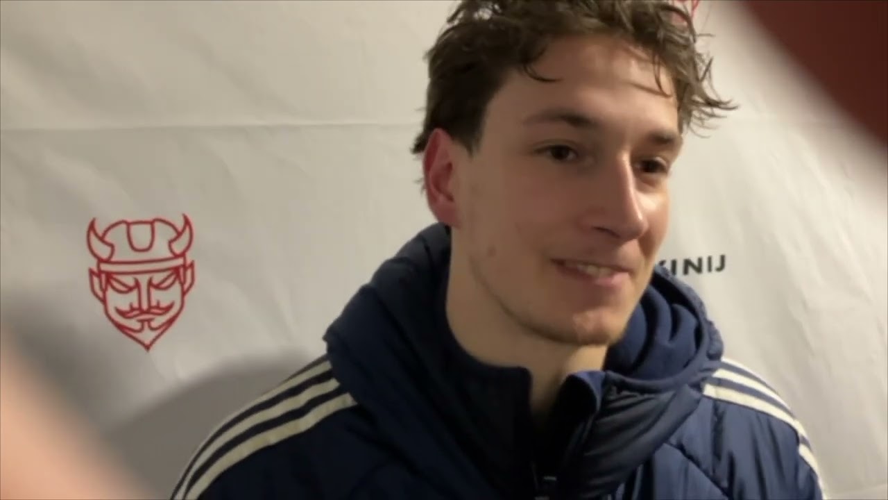 INTERVIEW: Rowan Miller (EIN) post game Nijmegen - Eindhoven 4-2 halve finale play-offs game een ere