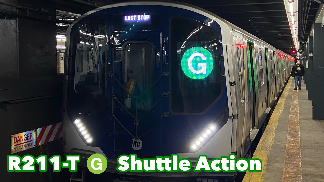 ⁴ᴷ⁶⁰ NYC Subway: Short R211-T (G) Train Weekend Shuttle Action