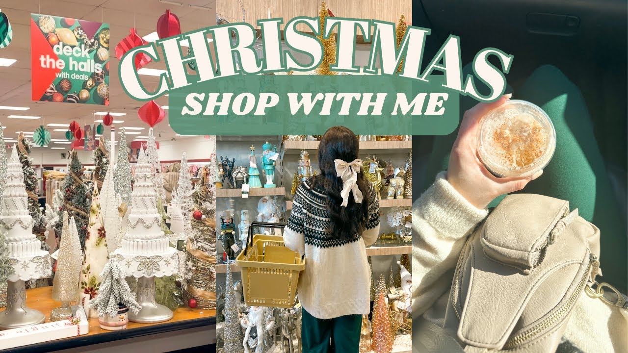 CHRISTMAS SHOP WITH ME & DECOR HAUL | thrifting, hobby lobby, homegoods, tj maxx, & more!