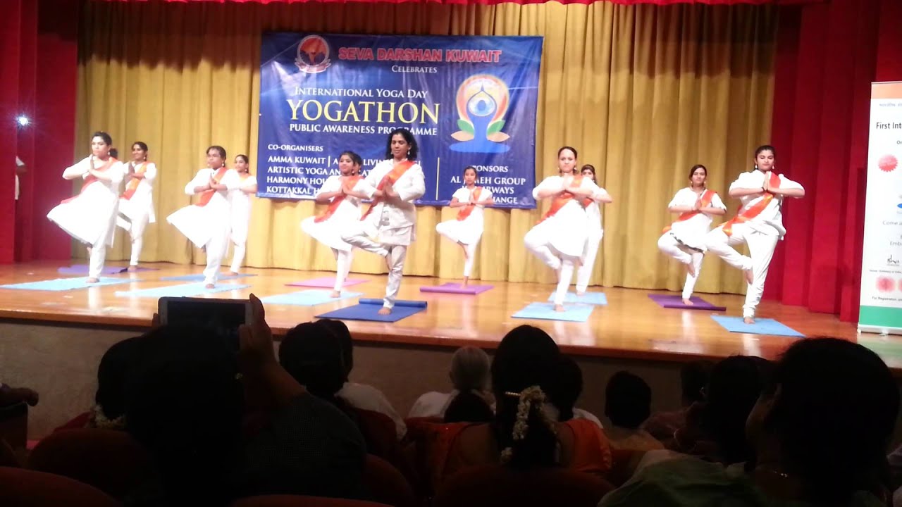 Yoga Dance Performed on International Yoga Day Indian Embassy Kuwait choreography by Latha Kannan