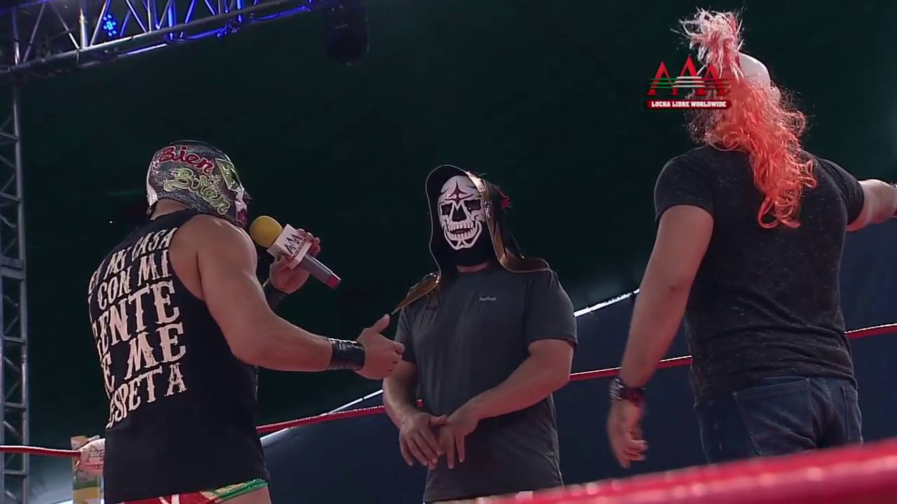 AAA Worldwide Oaxaca La  Parka Psycho Clown & Dr. Wagner hacen alianza para destruir al equipo Trump