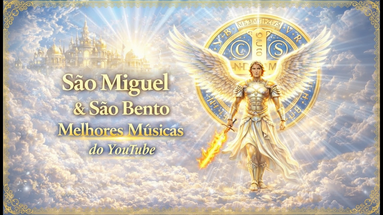 🔴⚪ São Miguel Arcanjo + São Bento  Cânticos Fortíssimos Contra Todo Mal