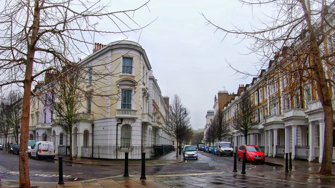 London Pimlico Wet Winter Walk - Tate Britain to Victoria Coach Station