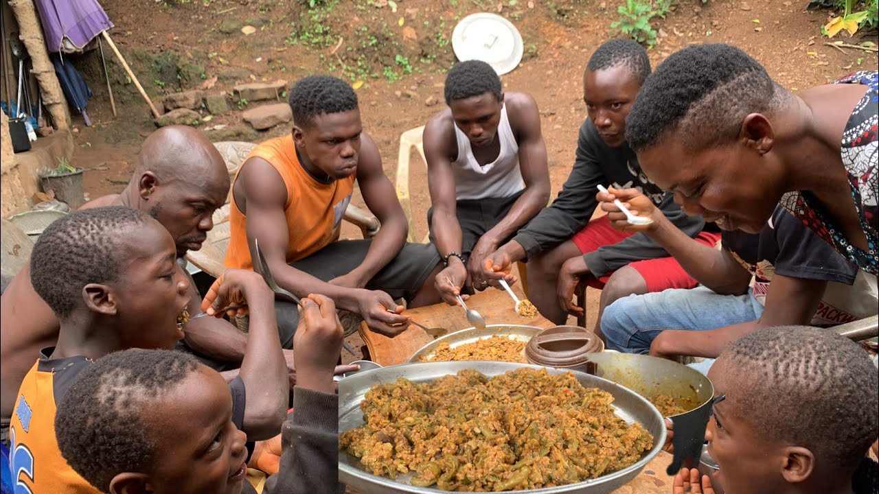 Young Mum And Family Cooking Organic African Food - Achicha + Adiki | Authentic African Village Life