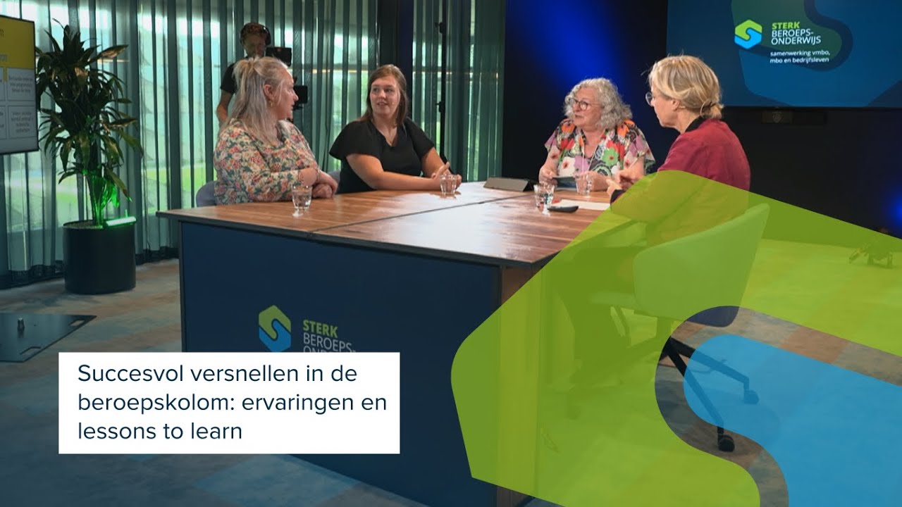 Webinar: Succesvol versnellen in de beroepskolom: ervaringen en lessons to learn.