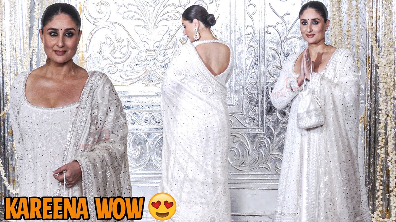 Bebo in White! Kareena Kapoor Slays at Manish Malhotra’s Diwali Celebration