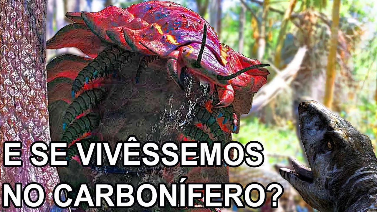 A vida no carbonífero. Um mundo coberto por pântanos e seus terríveis monstros.