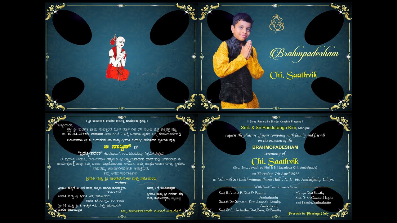 Brahmopadesham Ceremony of Chi Saathvik