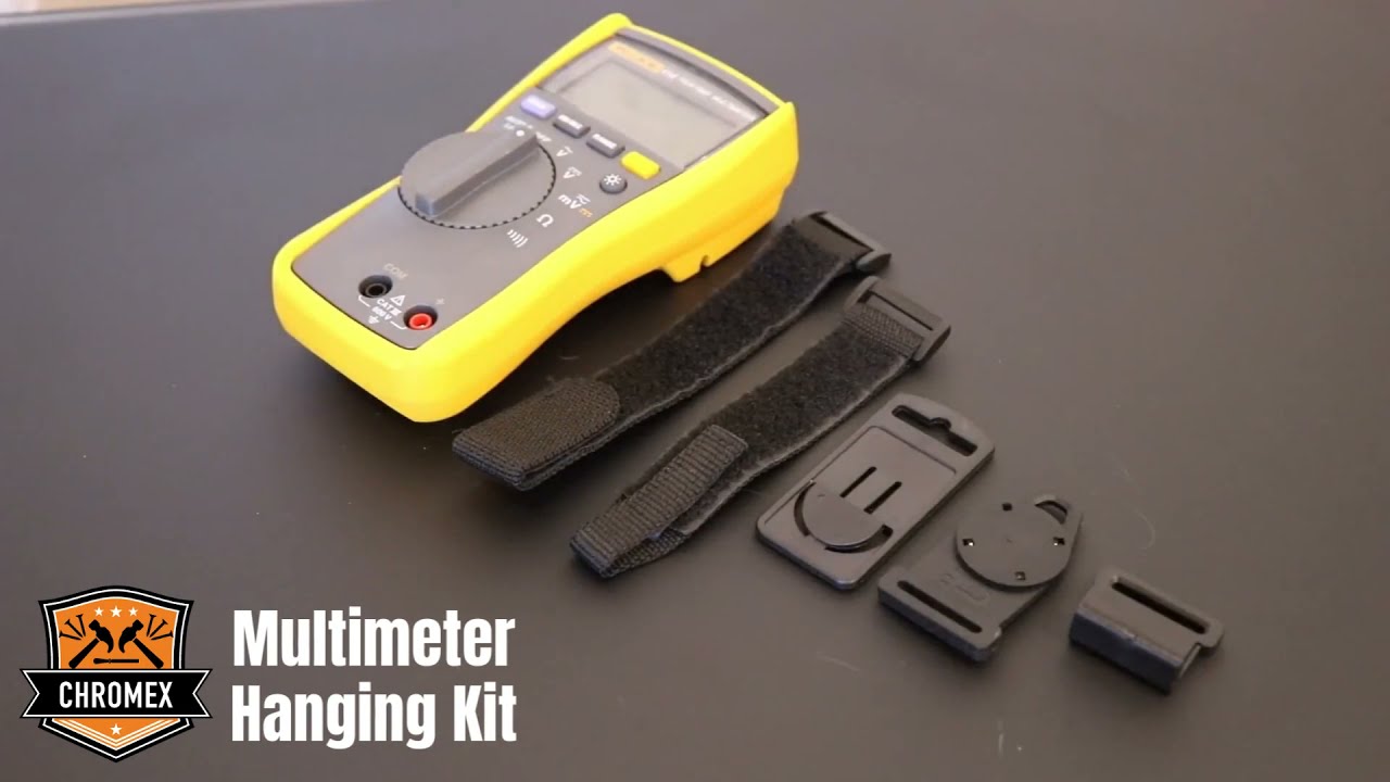 Chromex Multimeter Hanging Kit for Fluke Meters | 2 Straps, 2 Clips and Magnetic Hanger