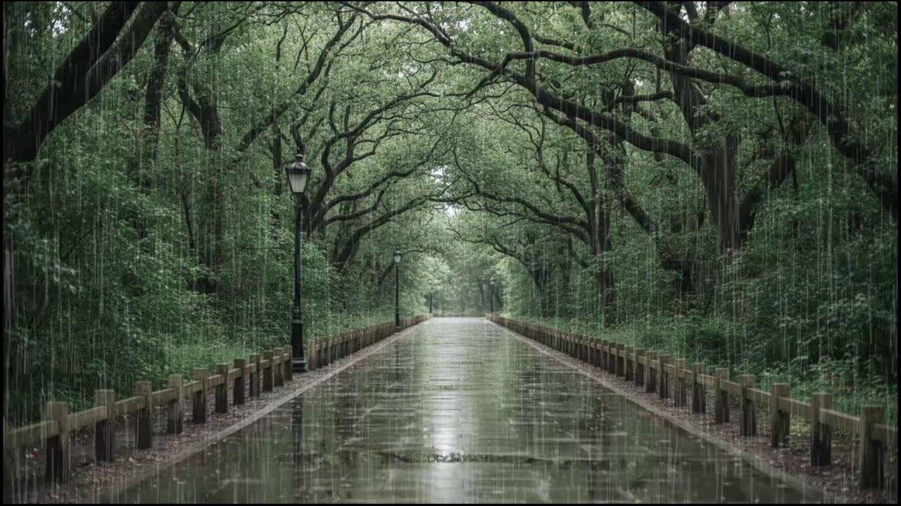 Peaceful Rain Sounds Over Forest Leaves | Soothing Ambient Audio for Restful Sleep and Stress Relief