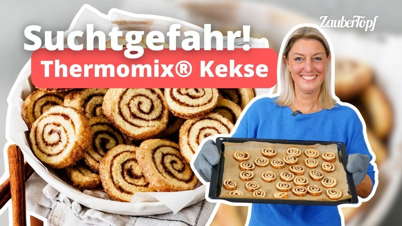 🤩 Diese Zimtschnecken-Kekse MUSST du probieren! | Thermomix&reg;&nbsp;Pl&auml;tzchen Rezept