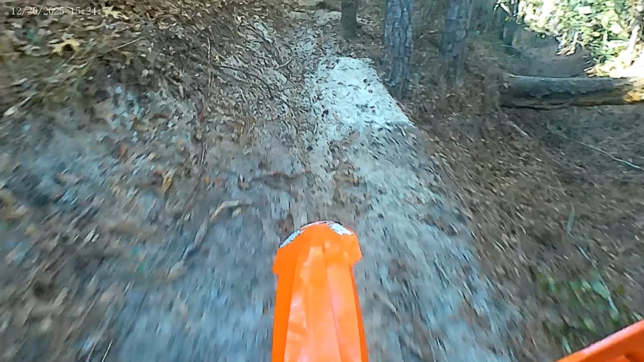 Riding the backyard enduro track - 12/26/25