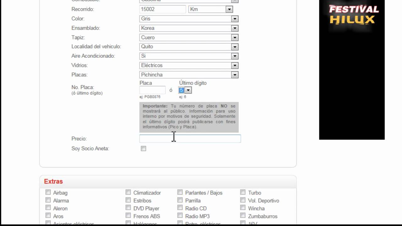Video Tutorial de Publicaci&oacute;n de Anuncios en PatiodeAutos.com