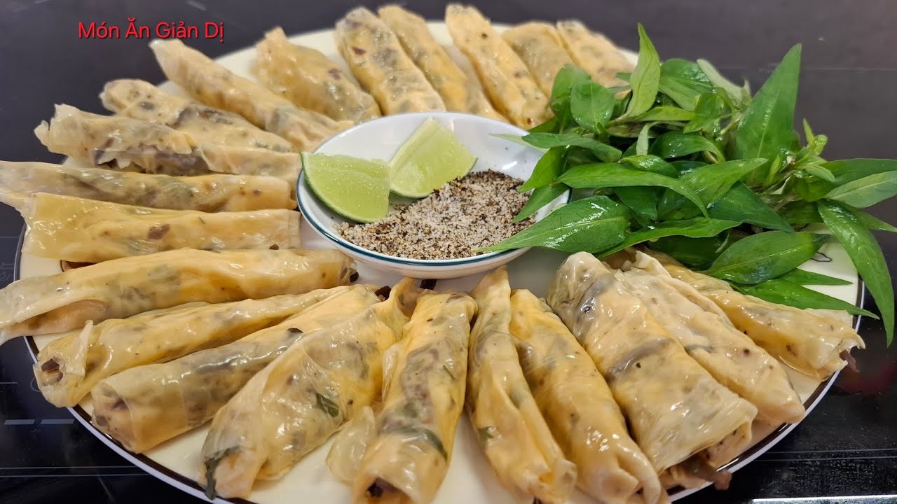 Món ;,Tàu Hủ Ky Cuộn Hấp Chay ,nhân dai giòn /Món Ăn Giản Dị