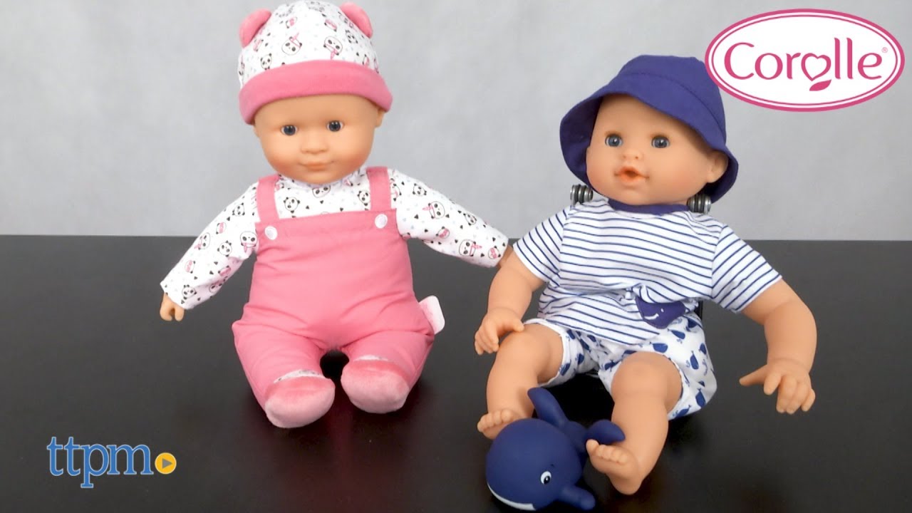 Mon Premier Poupon Sweet Heart Panda Party and Bebe Bath Boy from Corolle