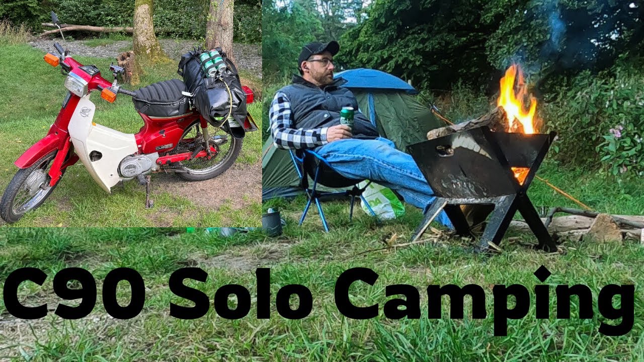 Solo moto camping | Wales | Honda C90