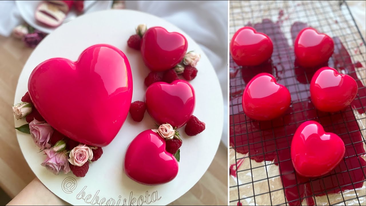 SZÍV♥️ Mousse torta tükörglazúrral - BebePiskóta