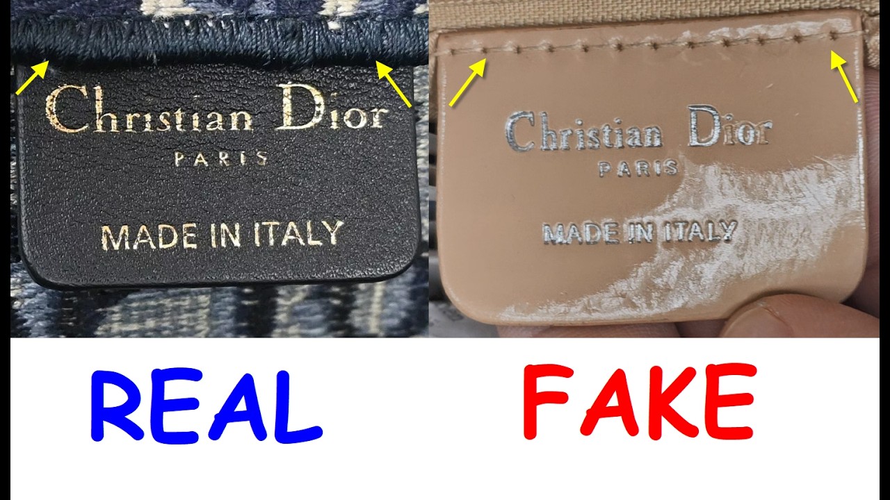 Dior Tote real vs fake review. How to spot fake Christian Dior obligue bags