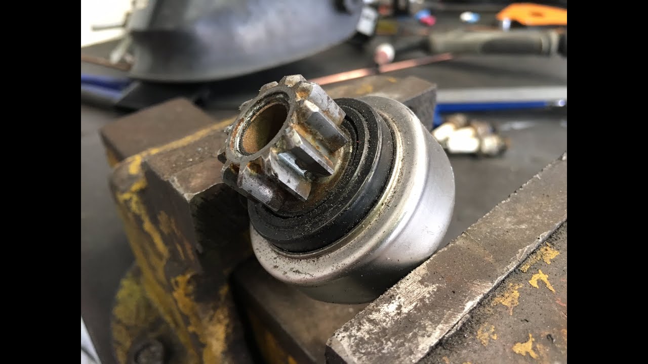 Starter motor pinion/ Bendix gear not engaging with flywheel
