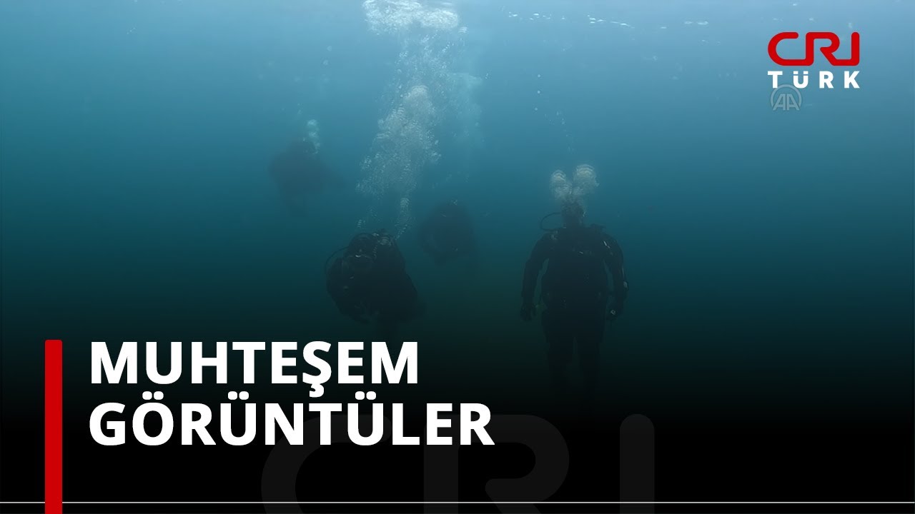 Nemrut Krater Gölü havadan ve su altından görüntülendi