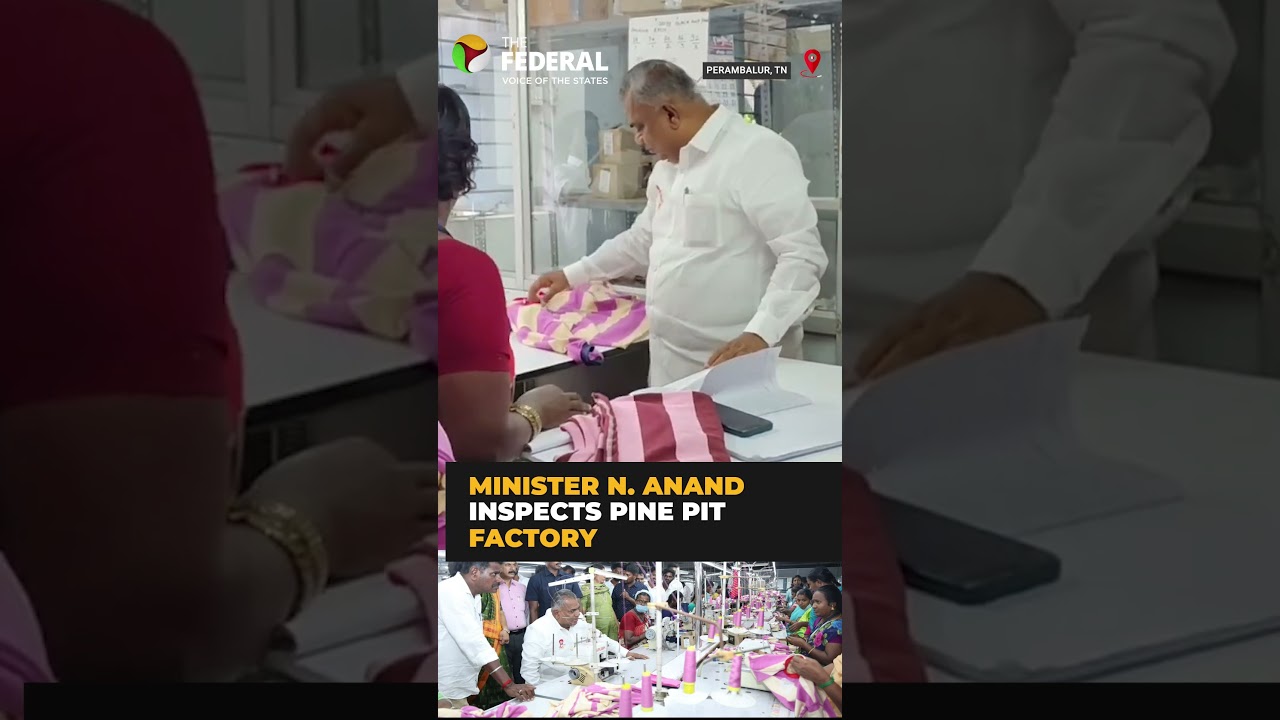 TN Minister N. Anand inspects Pine Pit Knitting & Co factory in Perambalur | #shorts