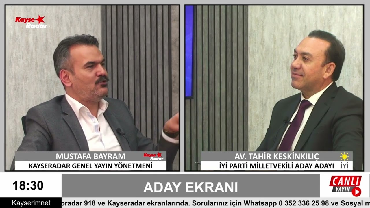 Kayseradar Aday Ekranı Programı Boydak ve FET&Ouml; Konuları