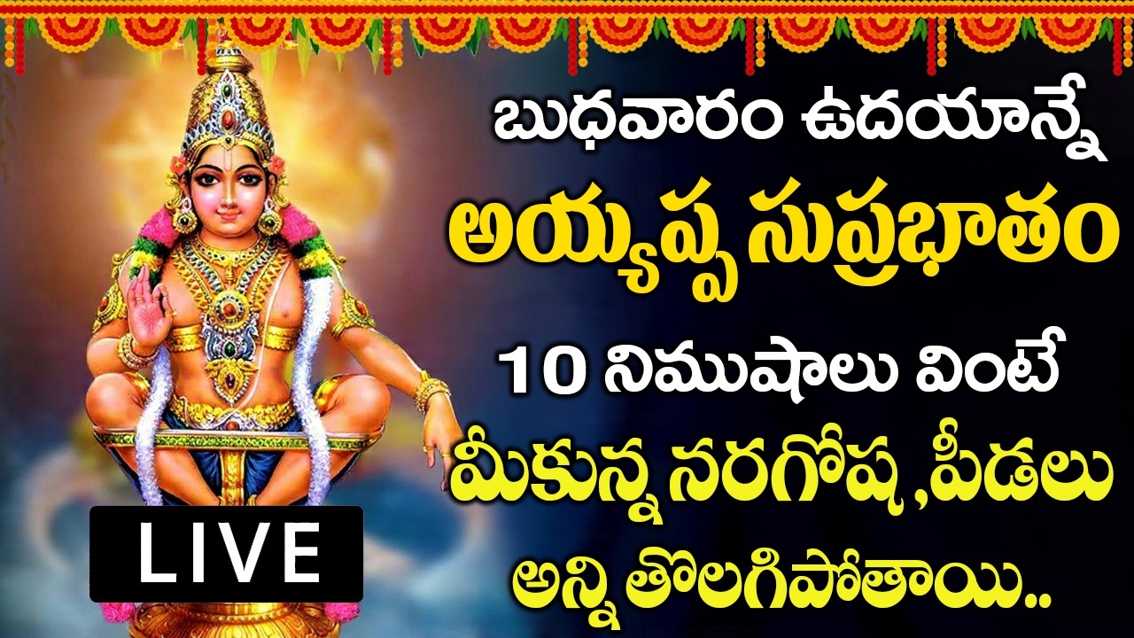 బుధవారం ఉదయాన్నే అయ్యప్ప సుప్రభాతం మీ ఇంట్లో మోగితే మీ జీవితంలో దేనికి లోటుండదు| AYYAPPA SUPRABHATAM