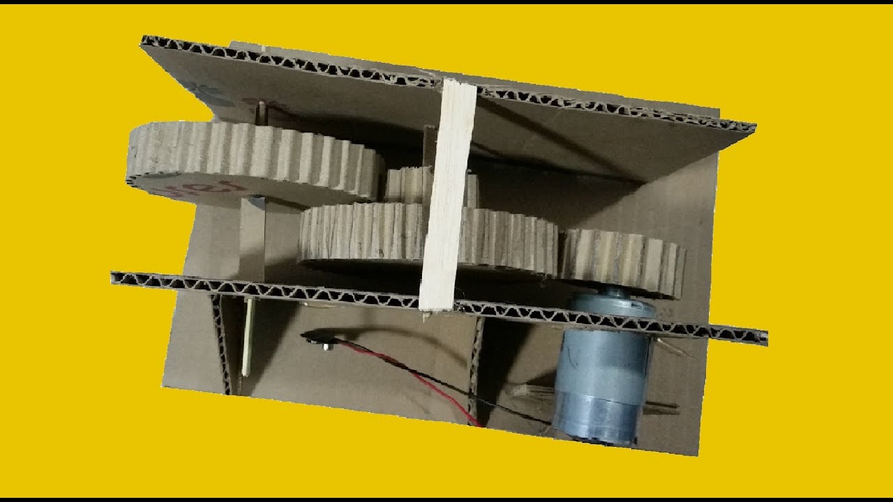 Como Hacer una Caja Reductora de Velocidad con Engranajes de carton