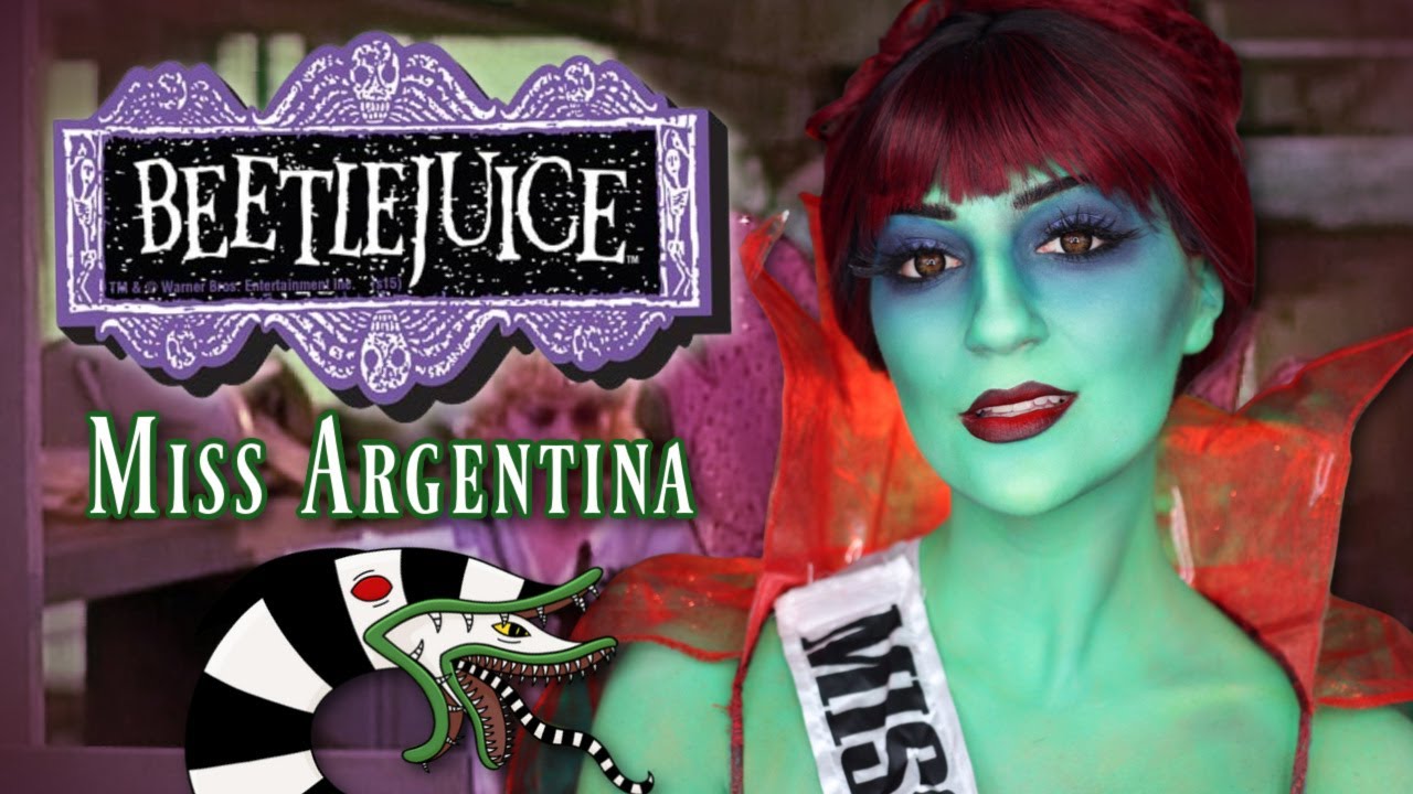 Miss Argentina Makeup & Wig Tutorial【Beetlejuice】| Halloween 2021 | Madalyn Cline
