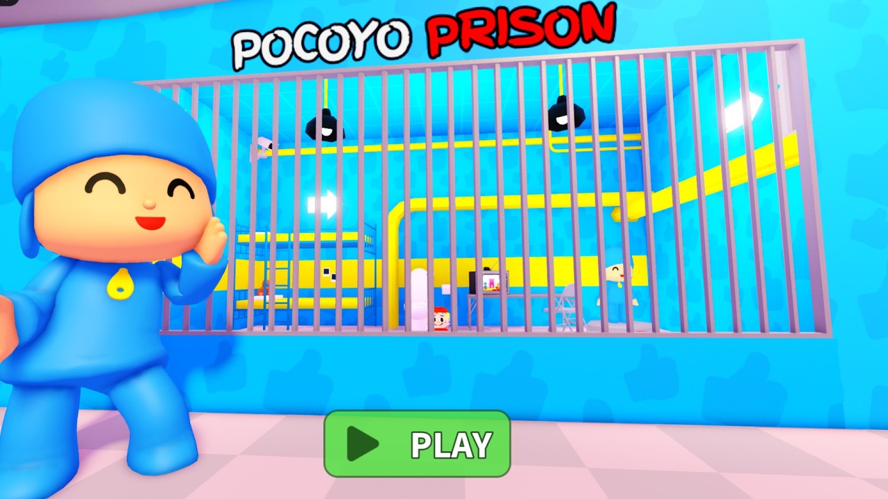 GAMEPLAY ESCAPE FROM POCOYO PRISON RUN OBBY ROBLOX