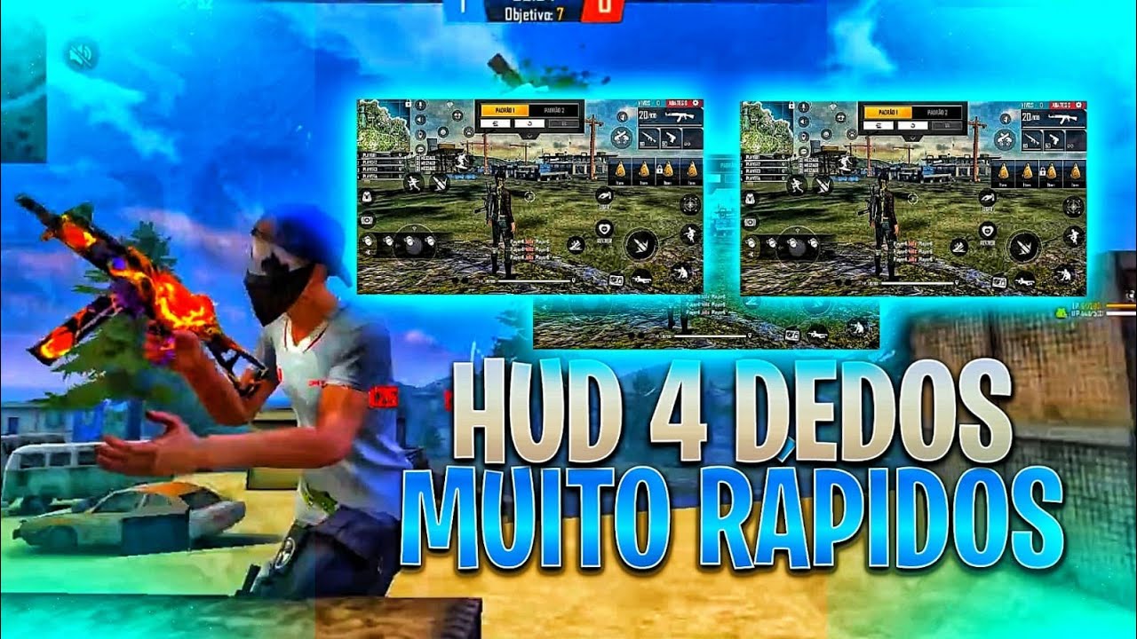 INCOMPARÁVEIS!! 🤯💥 TOP 5 HUD 4 DEDOS FREE FIRE/ HUD COM MOVIMENTAÇÃO + CAPA ATUALIZADO