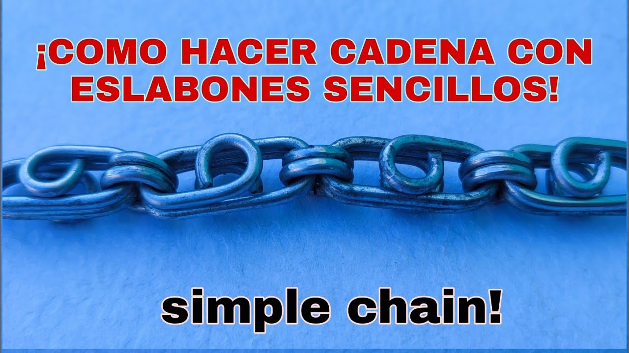 CADENA  sencilla con ALAMBRE| CADENA con ALAMBRE fácil de realizar| PULSERA con ESLABON sencillo.