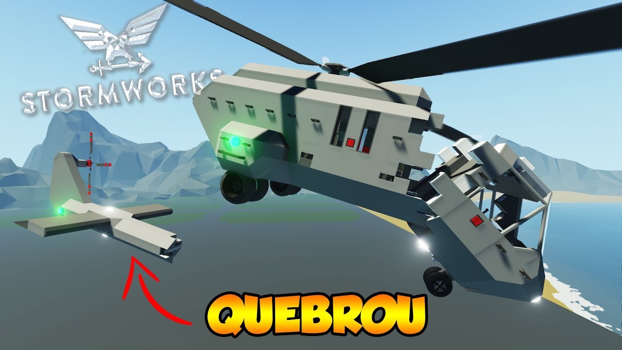 O HELICÓPTERO QUEBROU NO MEIO DO VOO! StormWorks