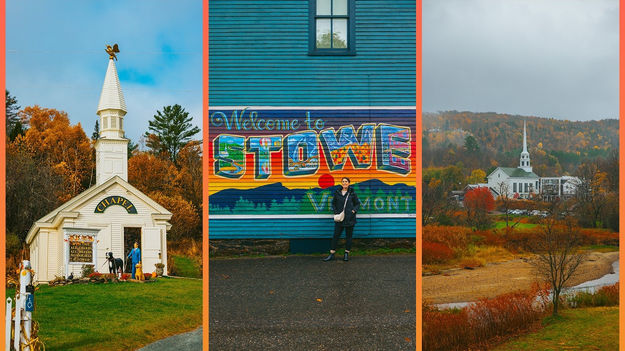 Stowe, Vermont in Peak Fall 🍁 Cider Mill, Waterfalls & Scenic Drives