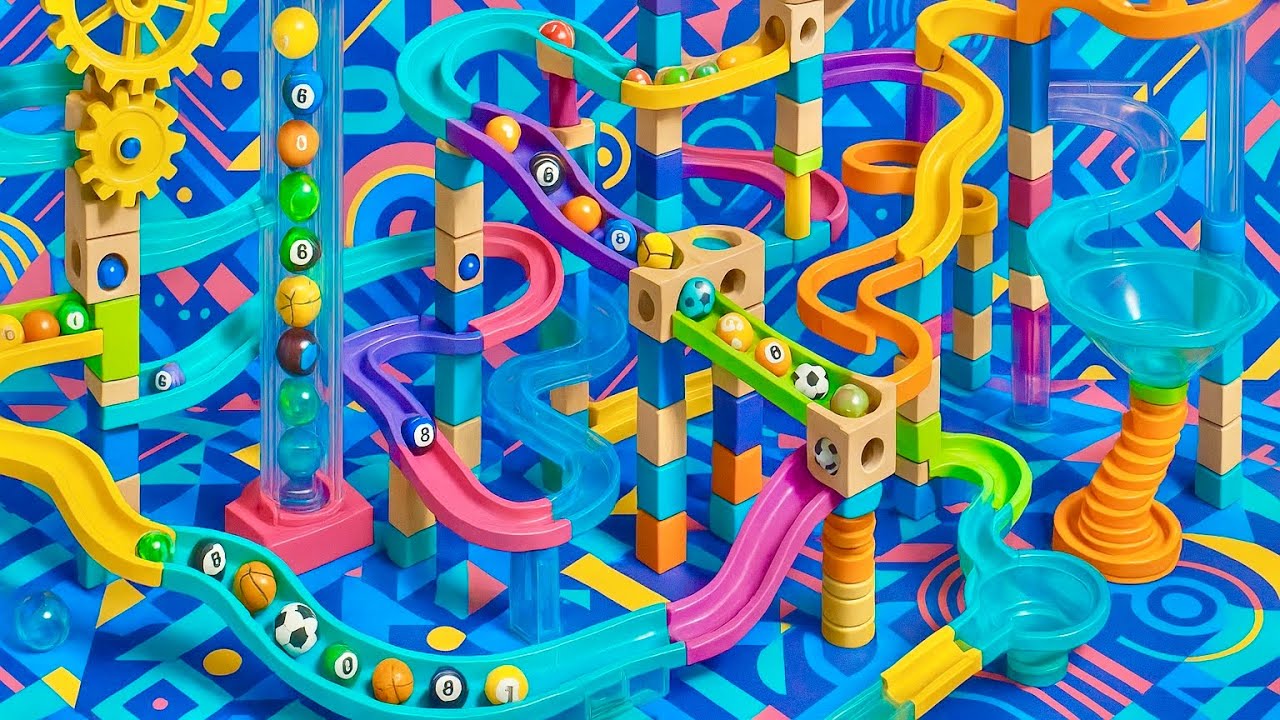 Визуальное успокаивающее ASMR-видео с лабиринтом для шариков – ощущение плавного потока.