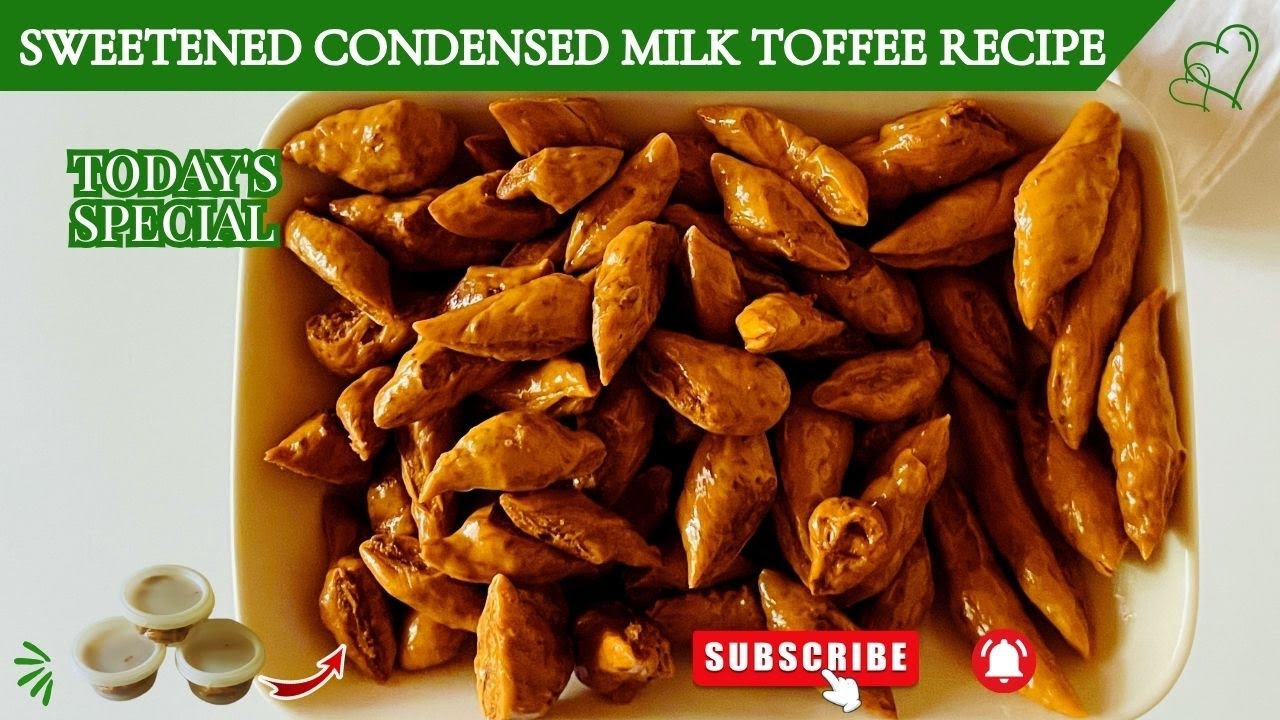 How To Make Condensed Milk Toffee At Home From Scratch #condensedmilkrecipe #candy #toffee