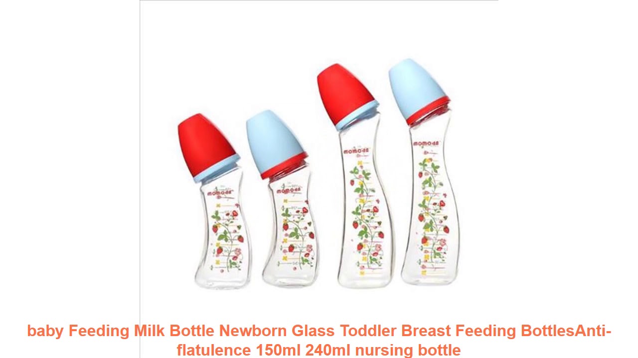 baby Feeding Milk Bottle Newborn Glass Toddler Breast Feeding BottlesAnti-flatulence 150ml 240ml nu