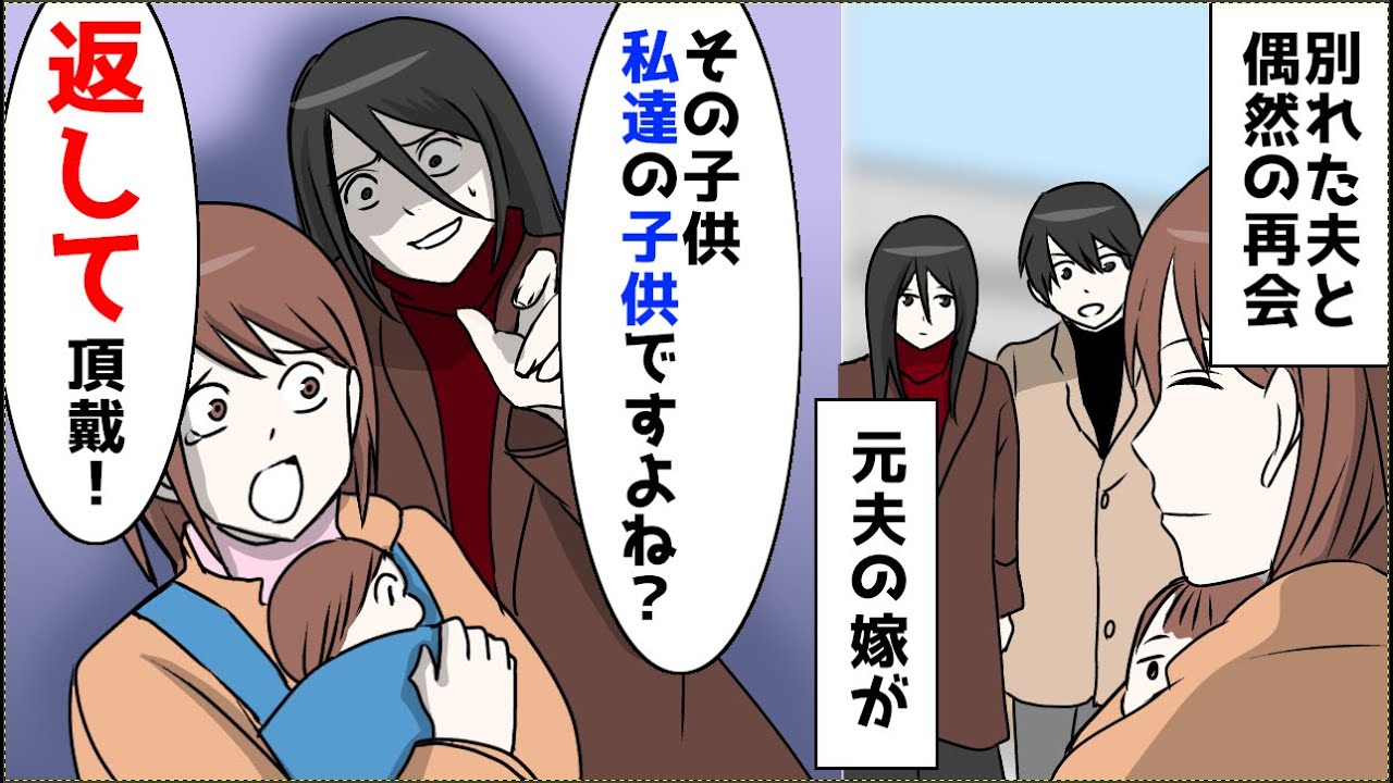 【漫画】元夫と偶然再会すると元夫嫁が「お前のせいで不妊になった、お前の子供を寄越せ」→ DNA鑑定をした結果…