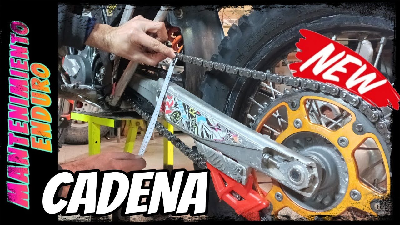 ✅ Como TENSAR la CADENA de una MOTO de ENDURO PERFECTAMENTE