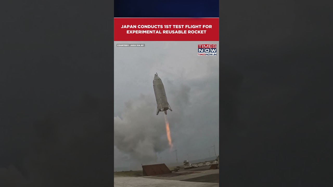 Japan's Space Agency Conducts First Test Flight For Experimental Reusable Rocket #shorts