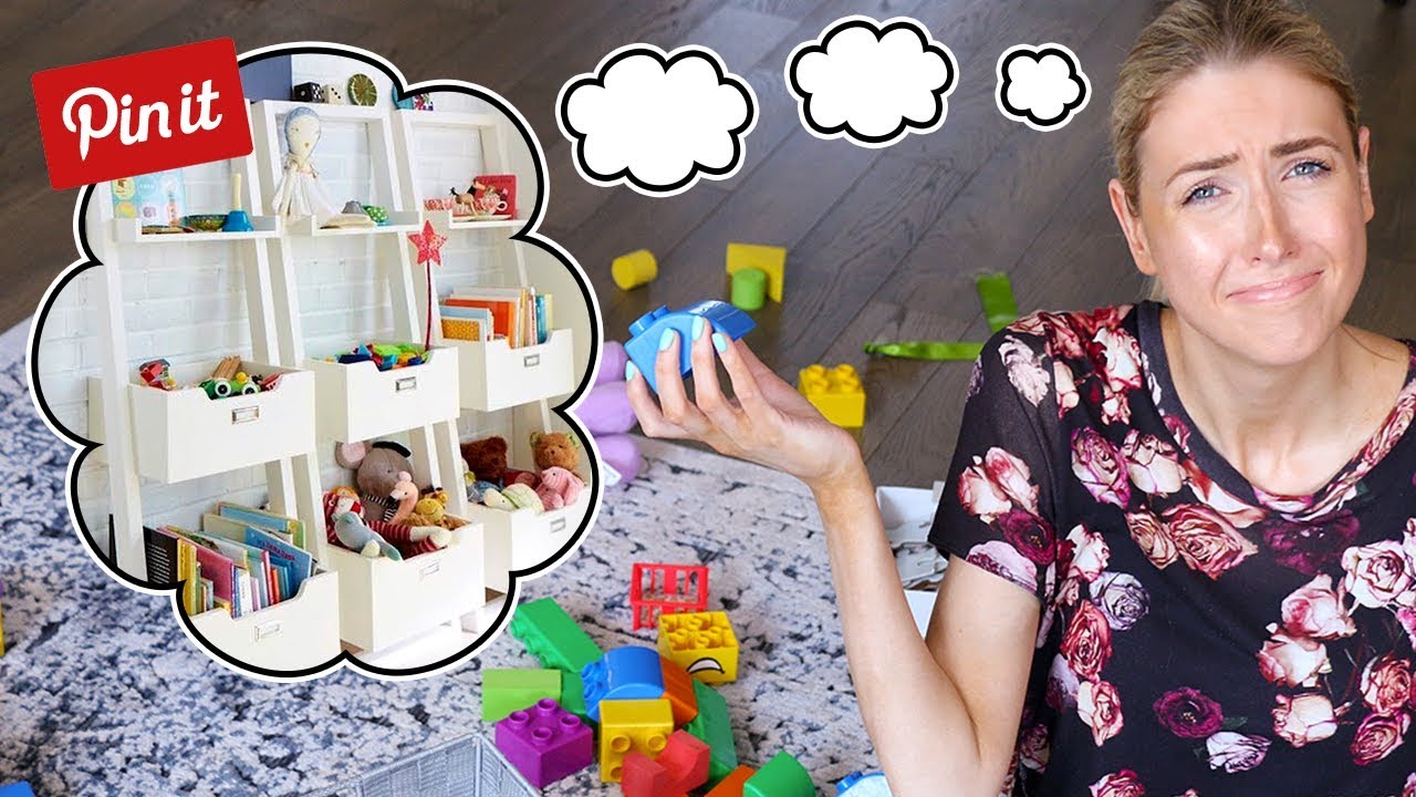 I Tried a PINTEREST KIDS TOYS DECLUTTER & ORGANIZATION || Spring Cleaning!