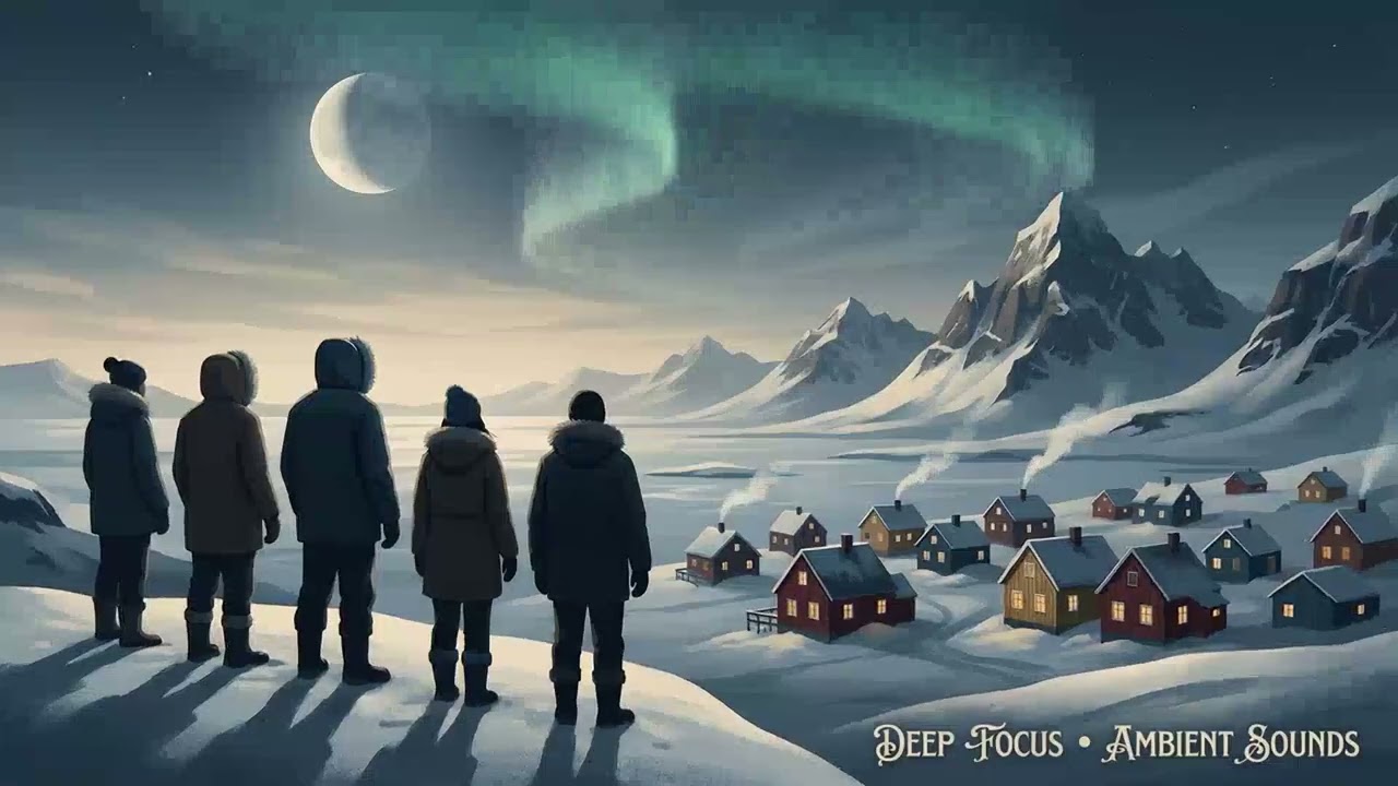 Deep Focus - #25 Arctic Village Ambient Jazz | Northern Lights Meditation