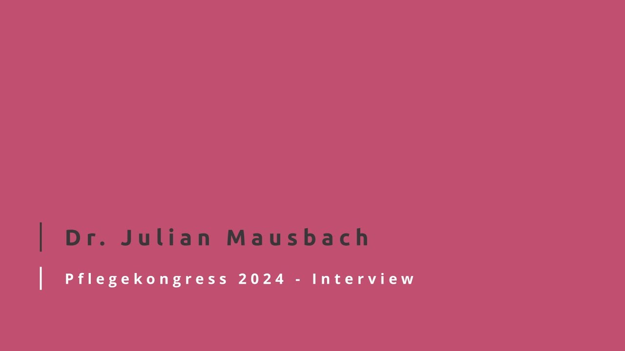 Interview mit Julian Mausbach am Pflegekongress 24
