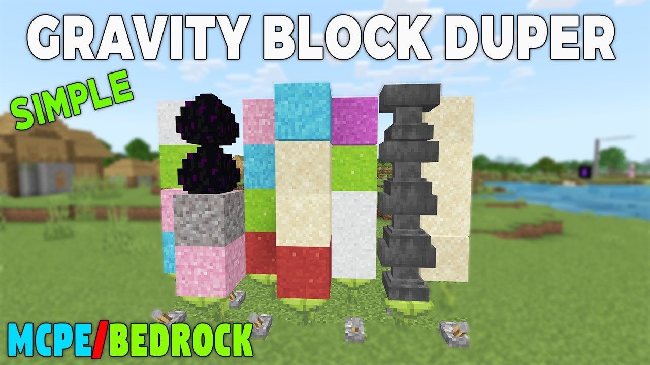 SIMPLE GRAVITY BLOCK DUPLICATOR MINECRAFT | BEDROCK AND MCPE