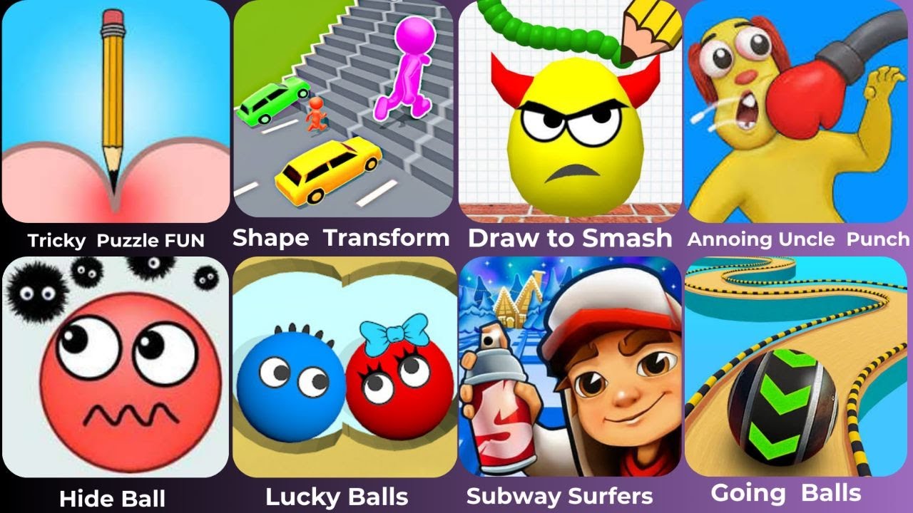 Tricky Puzzle FUN BRAIN Story,  Shape Transform,  Draw to Smash, Annoing Uncle Punch
