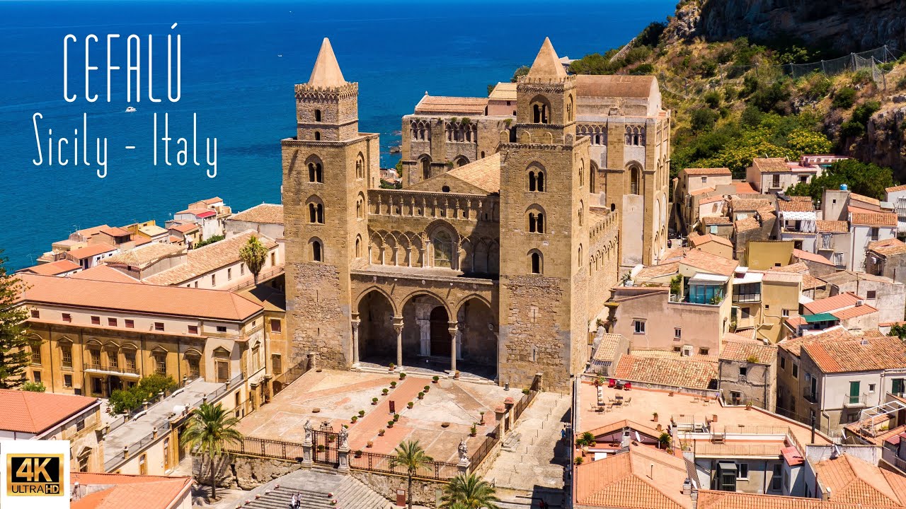 🇮🇹 4K drone video of Cefalù, Sicily, Italy.