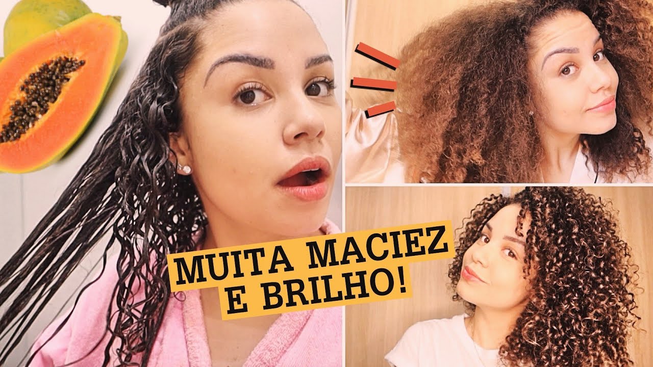 HIDRATAÇÃO CASEIRA DE MAMÃO PARA CABELOS RESSECADOS! ✨