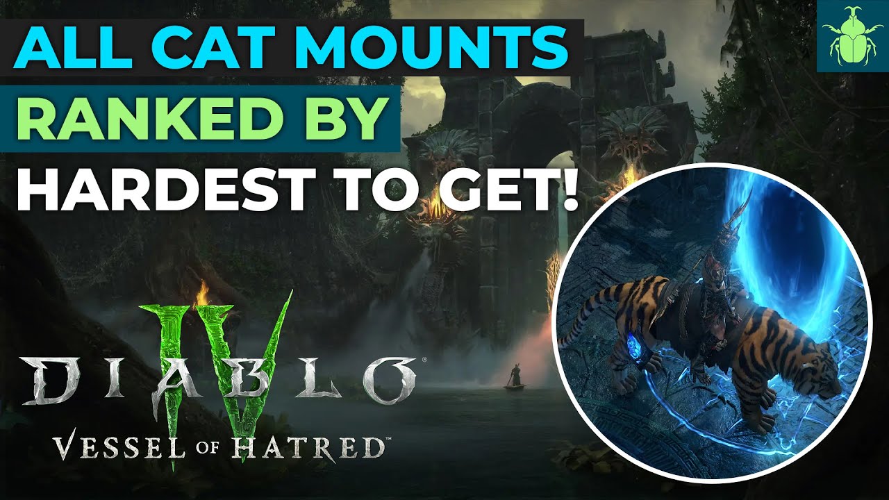 Diablo 4 - All New Cat Mounts Ranked by Hardest to Get!