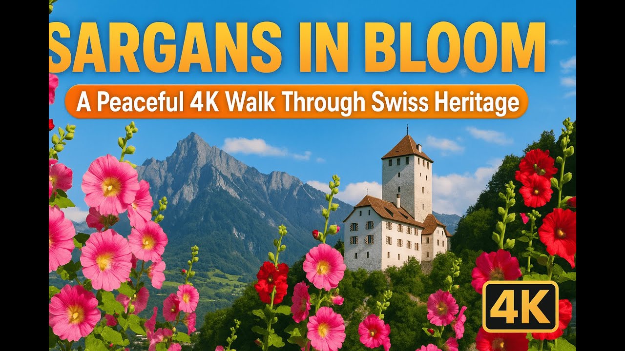 Sargans in Bloom | A Peaceful 4K Walk Through Swiss Heritage